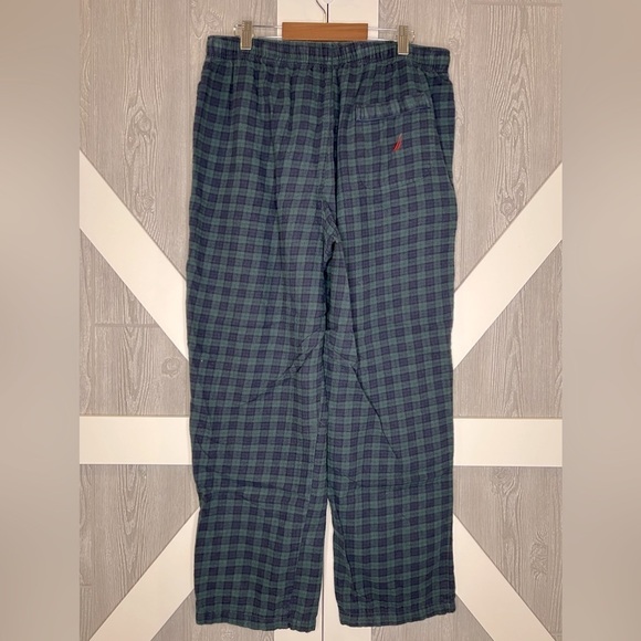 D18.01 Nautica Plaid Loungepants Green/Blue Medium - Picture 2 of 4